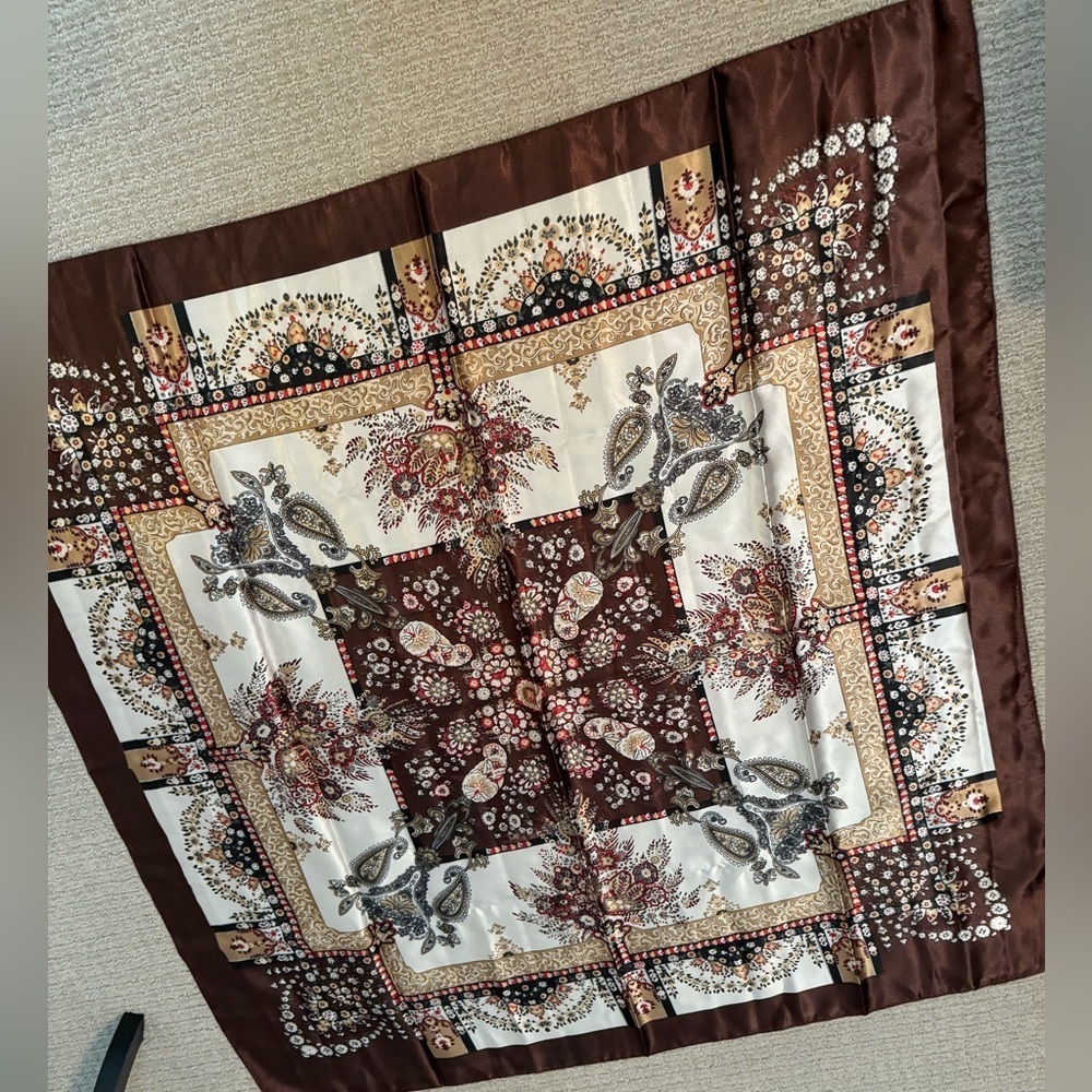 Brand New In Package 34 X 34 Inch Silky Scarf